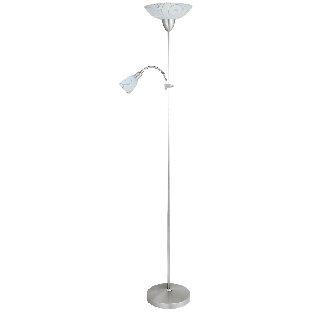 Lampadar cu brat Rabalux Gamma, halogen, dimabil, H178cm, crom
